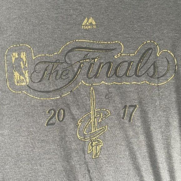 2017 NBA Finals Cleveland Cavaliers Majestic Mens Shirt LeBron James Size L - Picture 2 of 5